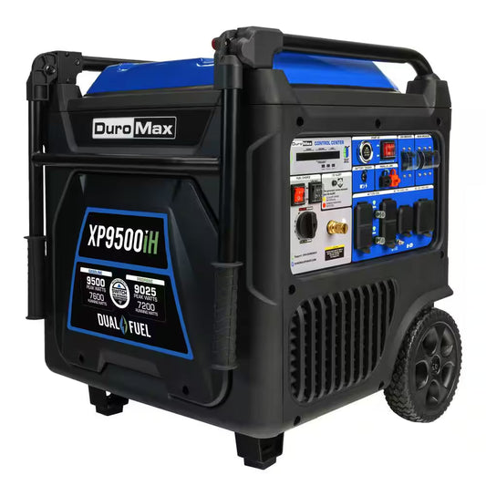 9,500-Watt Dual Fuel Portable Digital Inverter Generator
