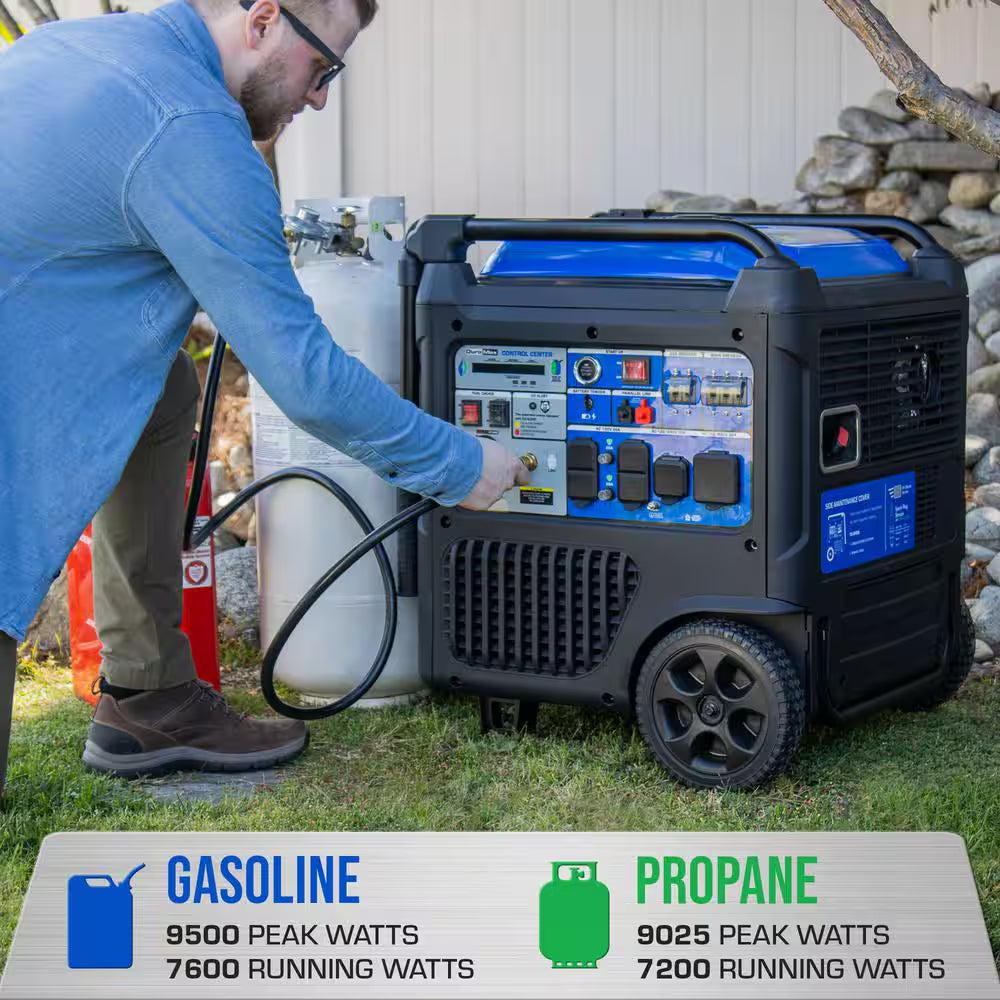 9,500-Watt Dual Fuel Portable Digital Inverter Generator