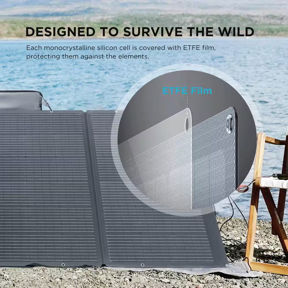 3600W Output/7200W Peak Push-Button Start Solar Generator DELTA Pro with 400W Solar Panel for Home, Camping and Rvs