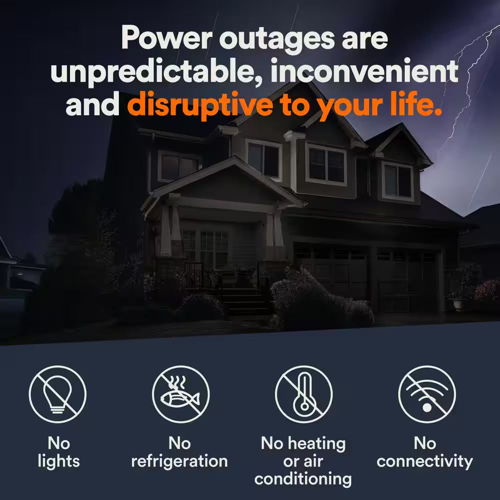 26,000 Watt - Dual Fuel Air- Cooled Whole House Home Standby Generator, Smart Home Monitoring & 200-AMP Transfer Switch