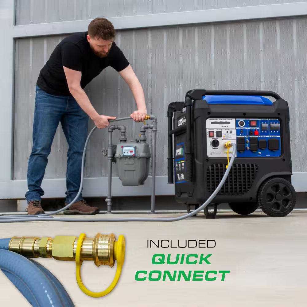 9,500 Watt Remote Start Quite Low THD Portable Tri-Fuel Inverter Generator
