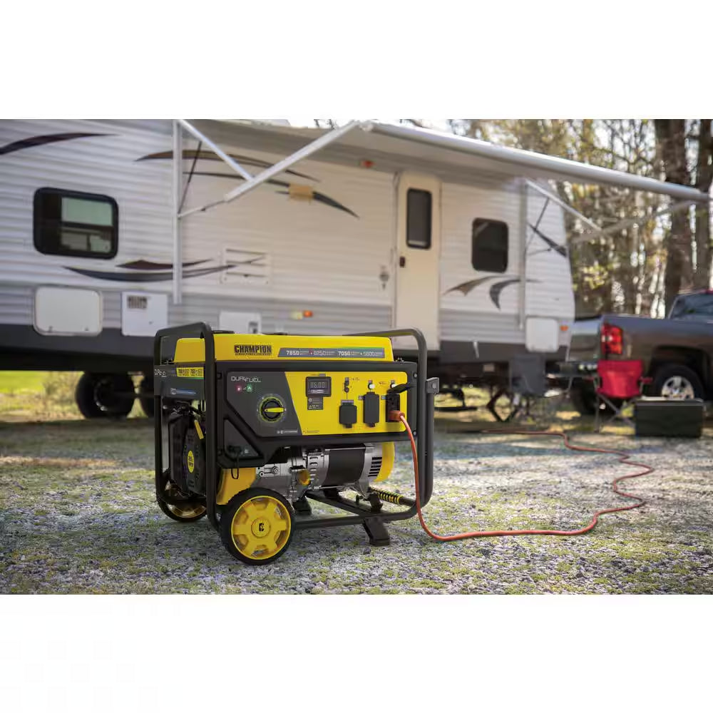 7850/6250-Watt Recoil Start Storm Ready Gasoline and Propane Powered Dual Fuel Portable Generator with CO Shield