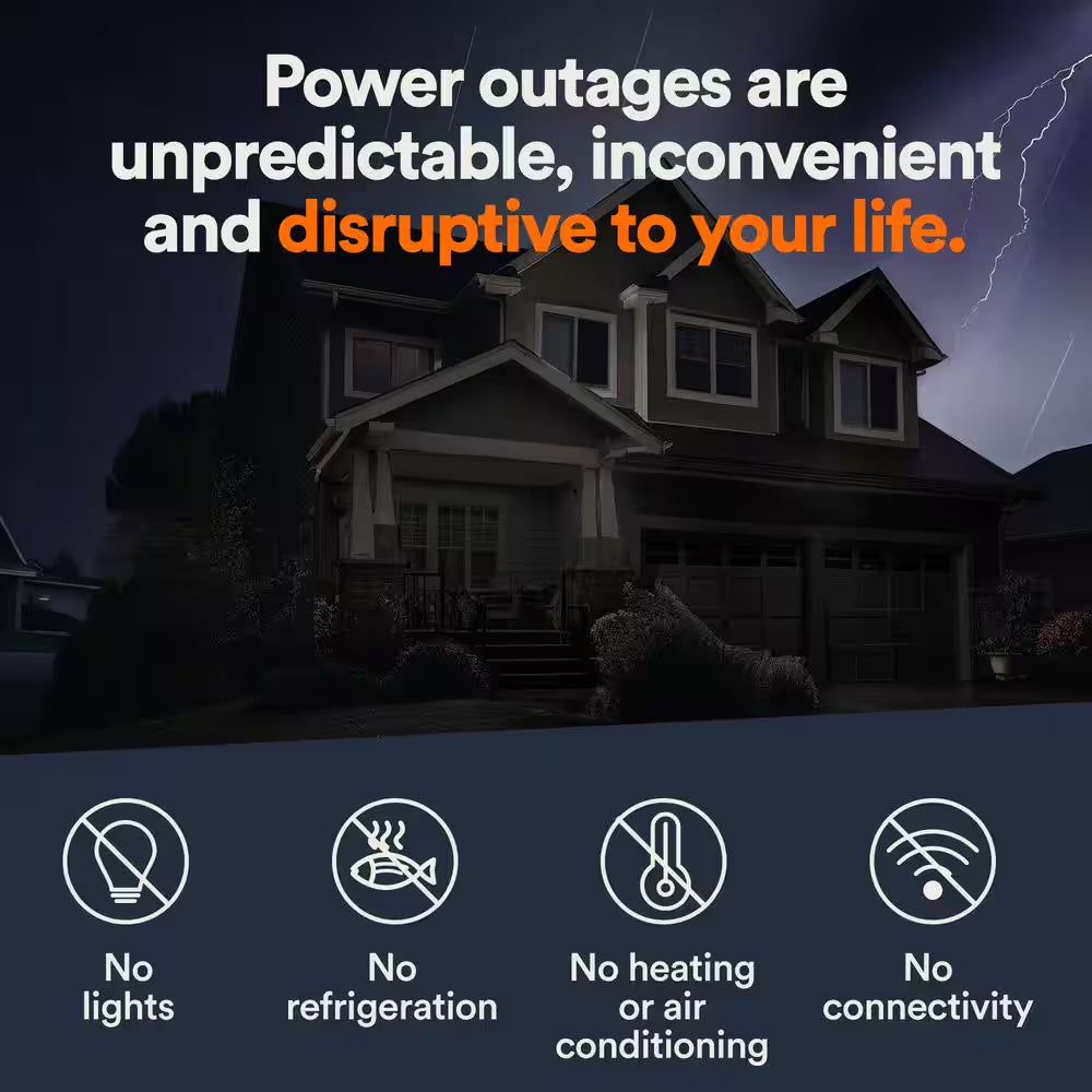 10,000 Watt - Dual Fuel Air- Cooled Whole House Home Standby Generator, Smart Home Monitoring