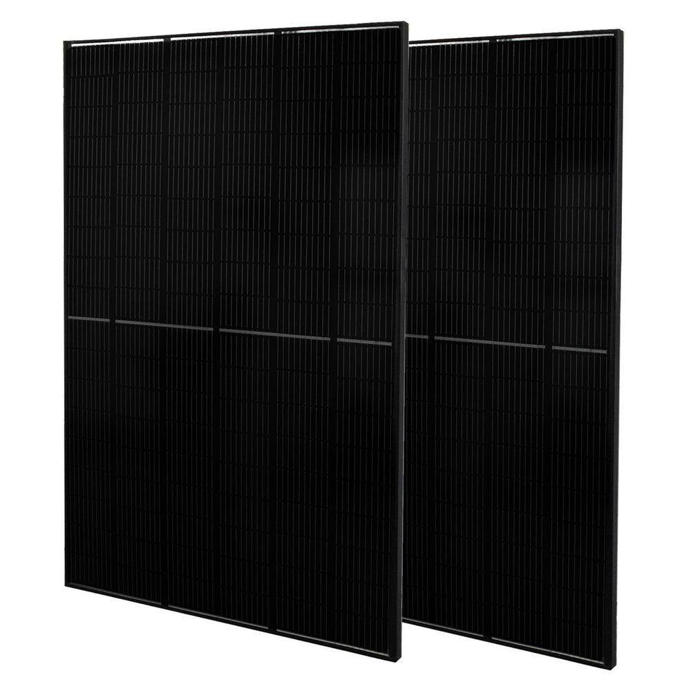 Powerhouse Gold PE 7,200-Watt Electric Switch Solar Generator with (2) 410-Watt Panels, Power Transfer Kit and Wheels