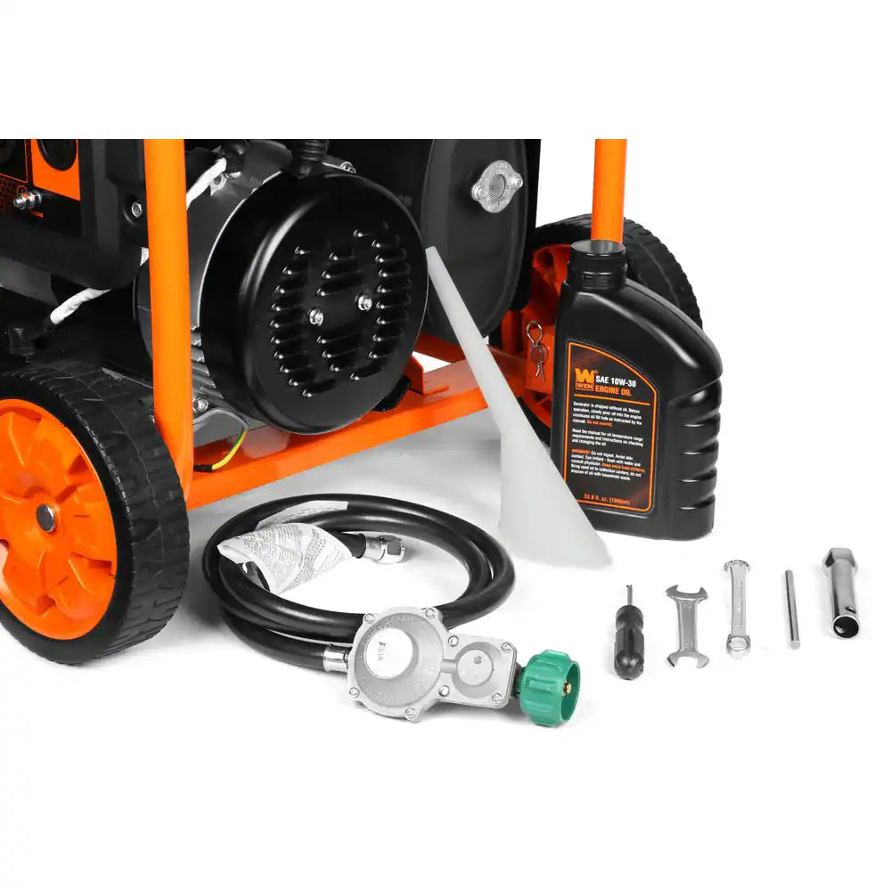6250/5000-Watt 120-Volt/240-Volt Dual Fuel Electric Start Portable Generator with Wheel Kit and CO Watchdog