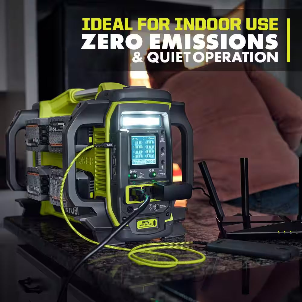 18V One+1800-Watt Portable Battery Inverter Power Station/8-Port Charger & 150-Watt Portable Battery Inverter-Tools Only