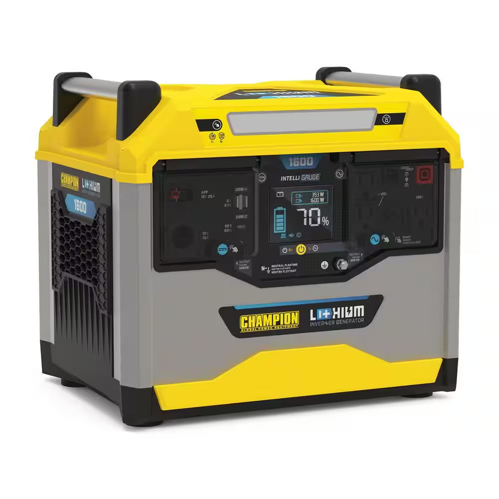 3276-Wh Power Station 3200/1600-Watt Portable Lithium-Ion Battery Solar Generator